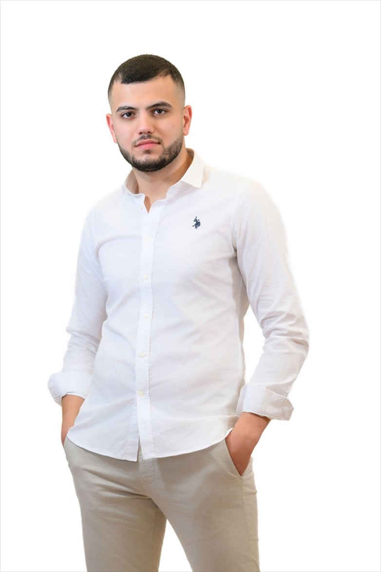 67772-50655WHITE.jpg USPA ZAM MENS SUPER SLIMFIT SHIRT - Image 1